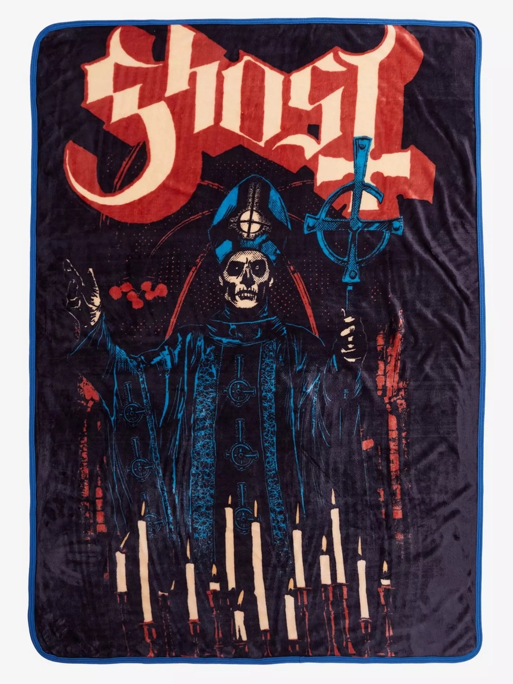 Ghost Papa Emeritus Candles Throw Blanket Hot Topic